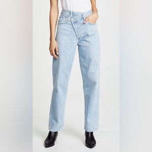 AGOLDE Light Wash Straight Leg Jeans